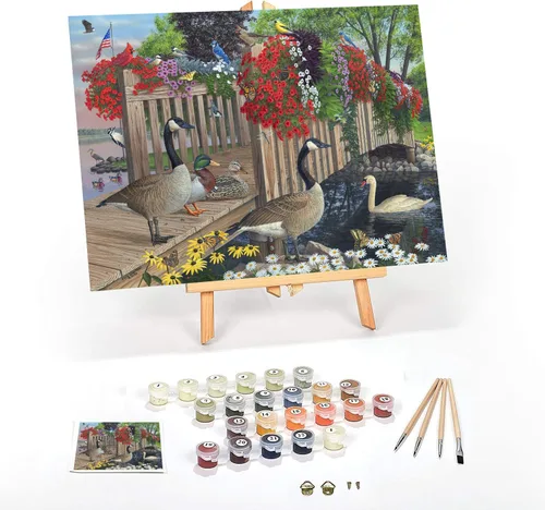 Vista 12 de Ledgebay Kit de Pintura por Números DIY para Adultos, Lienzo Enmarcado para Principiantes a Avanzados, Kit de Pintura por Números, los Kits Incluyen