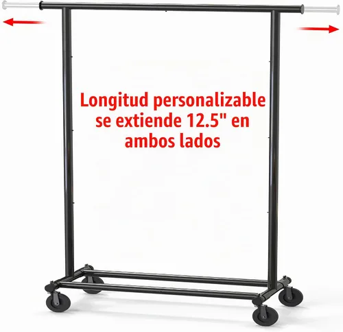 Vista 2 de Simple Houseware - Perchero resistente para ropa, color negro
