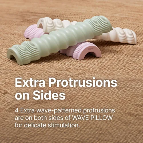 Vista 3 de Wave Pillow II - Herramienta de masaje para estiramiento de columna vertebral, corrector de alineación de columna vertebral para aliviar el dolor