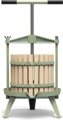 Vista 6 de SQUEEZE master Prensa de sidra de vino de frutas, cesta de madera maciza, barra de mango de 3.17 galones/12L-T, más estable, exprimidor tradicional