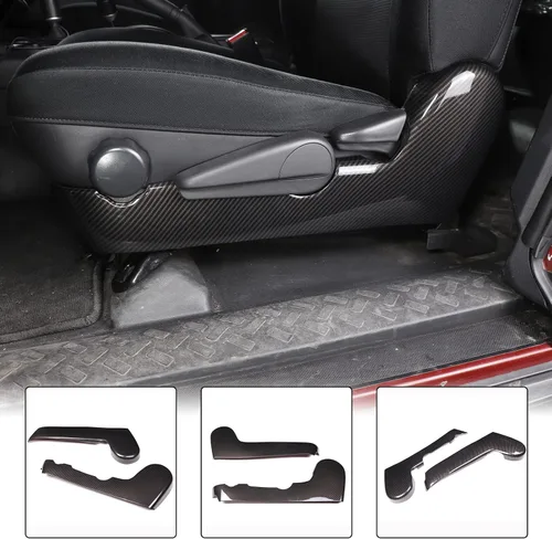 Vista 6 de Aunginsy Cubierta del panel de ajuste del asiento lateral del automóvil, bisel compatible con Toyota FJ Cruiser 2007-2021, cubierta de pista