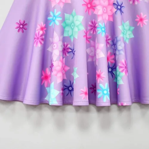Vista 7 de HUNDJE Disfraz de Halloween, vestido de princesa, traje de cosplay para niñas y niños