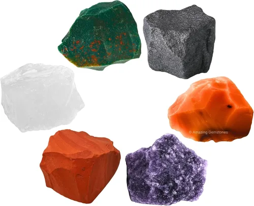 Vista 12 de Amazing Gemstone Cristales para manifestación de ansiedad, juego de 6 cristales curativos de amatista, sodalita, labradorita, angelita, granate