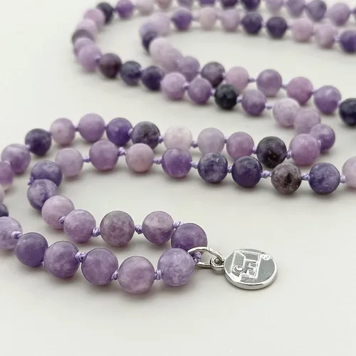 Vista 7 de Firstmeet Collar de piedra larga de ágata con cuentas de cadena redonda suave pulsera joyería para mujer Amatista