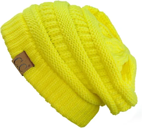 Vista 584 de C.C Trendy Warm Chunky Soft Stretch Cable Knit Beanie