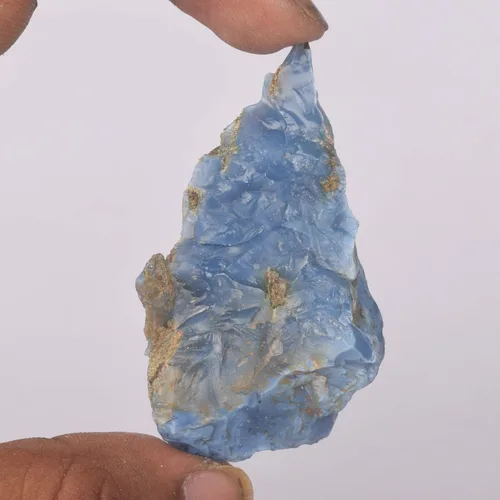 Vista 4 de GEMHUB Piedra preciosa suelta de ópalo azul crudo de 120.00 quilates con certificación de huevo natural para la fabricación de joyas, Gema, Ópalo