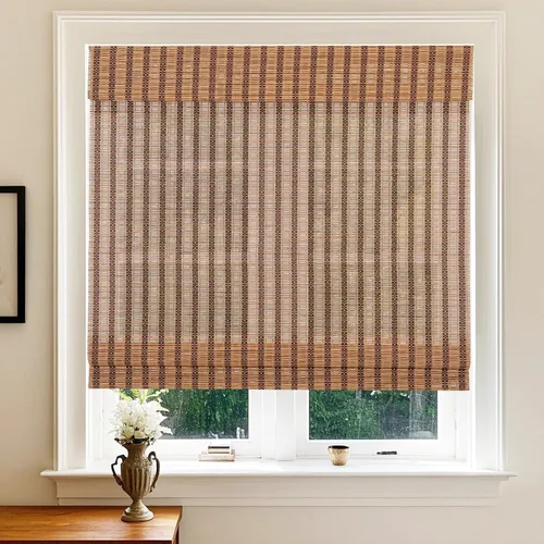 Vista 18 de LETAU - Cortinas de madera para ventanas con cenefa, filtran la luz