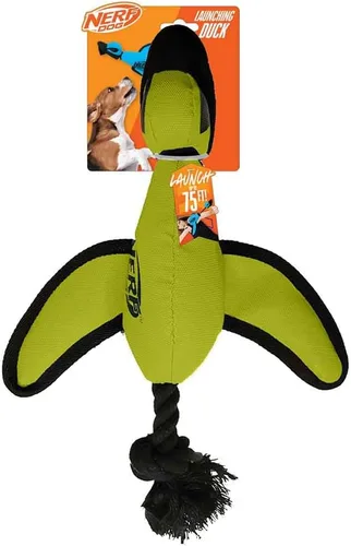 Vista 9 de Nerf Dog gran pato de nylon de lanzamiento con diseño interactivo, azul (3473), para todas las tallas de raza