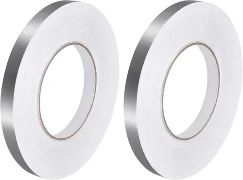 Vista 15 de uxcell 2 calcomanías autoadhesivas de papel de aluminio de 0.2 pulgadas x 164 pies para decoración de huecos, tira de cinta adhesiva impermeable