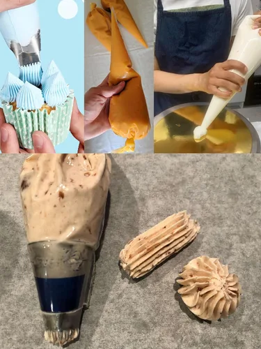 Vista 3 de Juego de bolsas y puntas extra grandes, 24 piezas para puré de papas y churros