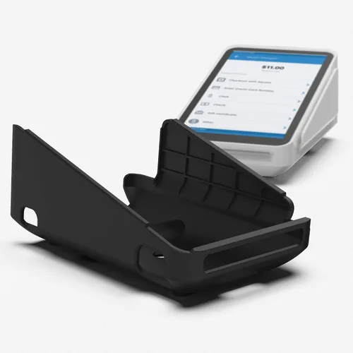 Vista 2 de ENCASED Funda protectora y protector de pantalla para lector de tarjetas de terminal cuadrado - Carcasa rígida de goma con base antideslizante