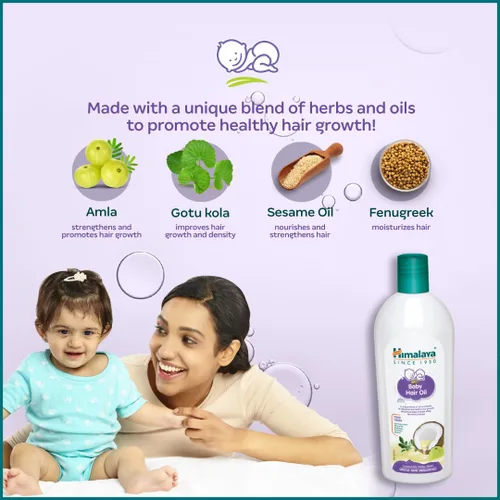 Vista 5 de Himalaya Aceite para el pelo del bebé, 3.4 fl oz
