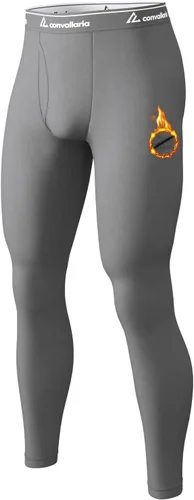 Vista 17 de 4 or 2 Pack Men's Thermal Pants Fleece Lined Long Johns Bottom Base Layer Negro/Gris