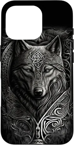 Vista 20 de Stylish Viking Wolf Design Wild Animal Viking Wolf Case for iPhone 17