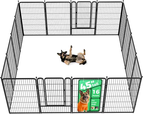 Vista 55 de FXW Rollick - Corralito para perros para patio, campamento con casa rodante, patentado, 24 pulgadas, 2 paneles Fácil instalación, resistente