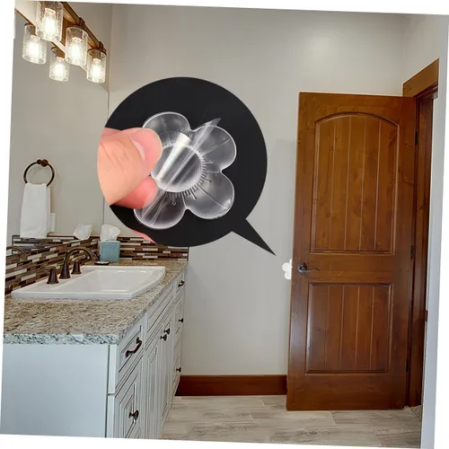 Vista 2 de 10 piezas de amortiguadores de puerta, protector decorativo para puerta, tope de puerta, tope de gabinete, tope de pared, parachoques de pared