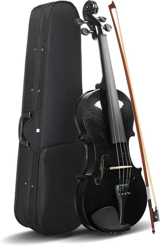 Vista 14 de Ktaxon Violín para principiantes y estudiantes, violines acústicos 4/4, kit de violín tamaño completo con estuche, arco, colofonia, para adultos
