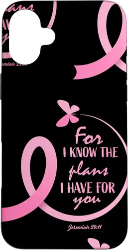 Vista 23 de Breast Cancer Gifts Women Mom Jeremiah 29 11 Butterfly Phone Case for iPhone 17