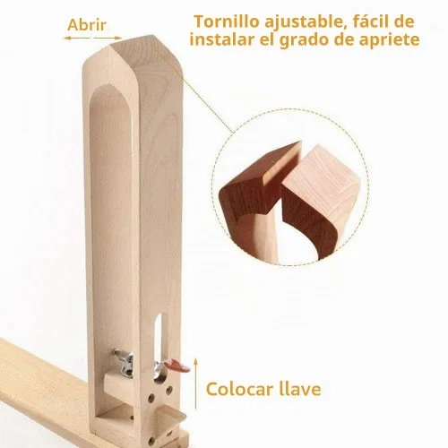 Vista 3 de Poni de costura de cuero, mesa de madera escritorio pony caballo abrazadera para bricolaje cuero