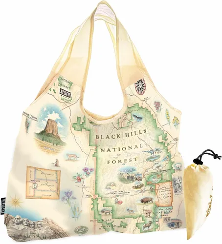 Vista 35 de Xplorer Maps Bolsa con asas – Bolsa de compras reutilizable para comestibles, plegable y lavable de nailon, resistente y compacta