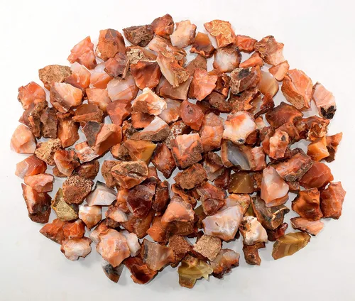 Vista 4 de HQRP Ágata cornalina naranja roja piedras ásperas de cristal natural Cabujones de piedras preciosas minerales Cabujones de muestras de roca