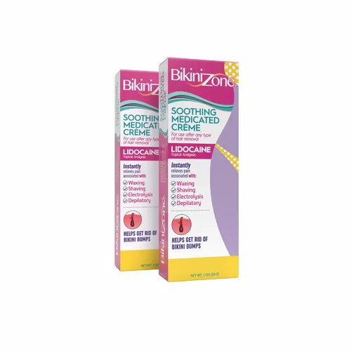 Vista 6 de Crema con medicación Bikini Zone 2% lidocaine HCl to help soothe skin post-shave. Cooling sensation to refresh skin. Helps prevent bumps & redness.