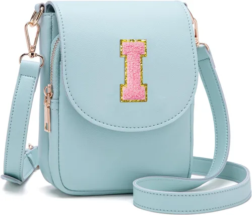 Vista 135 de Viverte Bolso Cruzado para Niñas Adolescentes Pequeñas, Bolso Inicial para Celular, Pequeña Cartera para Niños Pequeños, Bolso de Cuero con Tres