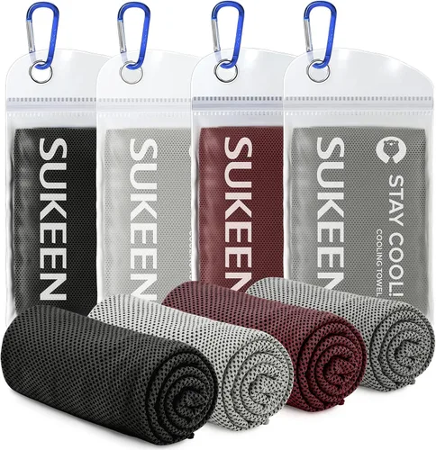 Vista 12 de Sukeen Paquete de 4 toallas refrescantes (40 x 12 pulgadas), envolturas refrescantes para el cuello, toalla de hielo, toalla fría suave