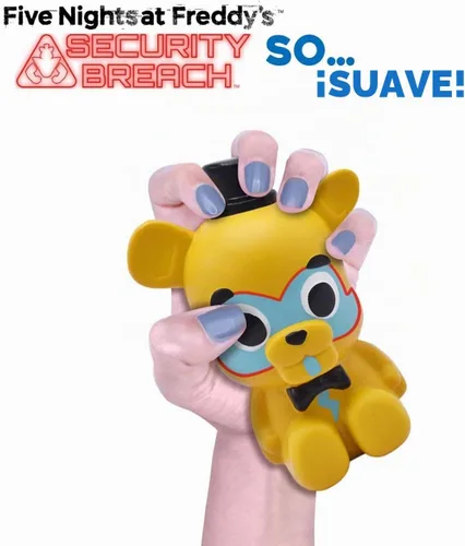 Vista 3 de Five Nights at Freddy's Security Breach Glamrock Freddy Mega SquishMe - Juguete de espuma con aroma a fresa de 6 ″