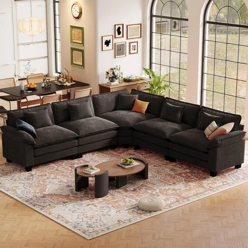 Vista 26 de CDCASA Silla de acento de gran tamaño de 50'' con otomana Asiento extra ancho y profundo estilo sofá nube para sala de estar, dormitorio, rincón