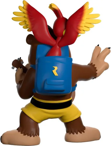Vista 7 de Youtooz Figura de vinilo de Banjo Kazooie, figura de acción de 4.5 pulgadas, Banjo el oso con su amigo Kazooie The Red Bird – Colección de figuras