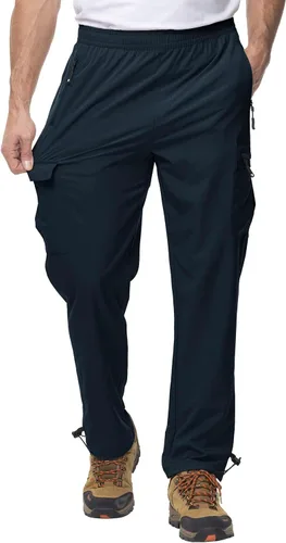 Vista 2 de Gopune Pantalones deportivos ligeros para hombre, de secado rápido, para senderismo, correr al aire libre, pantalones casuales