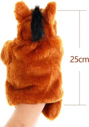 Vista 5 de Juguetes de peluche de caballo de mano para niños, animales de peluche suaves, títeres imaginativos de juego de simulación, narración de historias