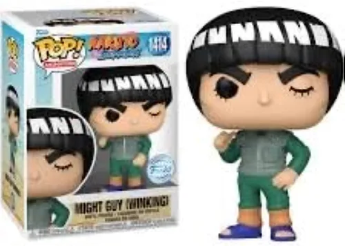 Vista 2 de Pop! Animación Naruto Shippuden Might Guy Winking Hot Topic Figura de vinilo exclusiva