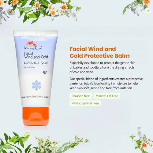 Vista 2 de Mommy Care Bálsamo protector facial contra el viento y el frío – Fórmula sin aceite mineral con caléndula, aceite de oliva y jojoba, calma e hidrata