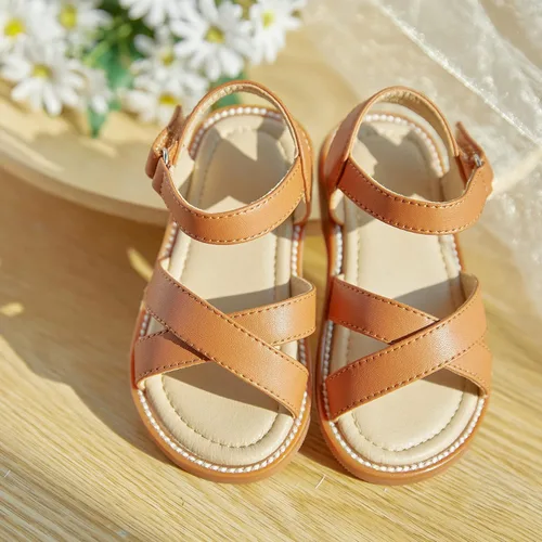 Vista 2 de Otter MOMO Girls Sandals Open Toe Princess Flat Sandals with Ruffle Summer Sandals