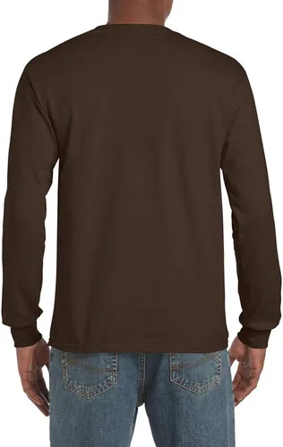 Vista 5 de Camiseta Gildan de manga larga, de algodón, con cuello redondo, para hombre