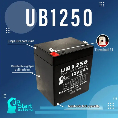 Vista 3 de UB1250 12V 5Ah Reemplazo para ADT Seguridad Alarma Safewatch Pro Batería