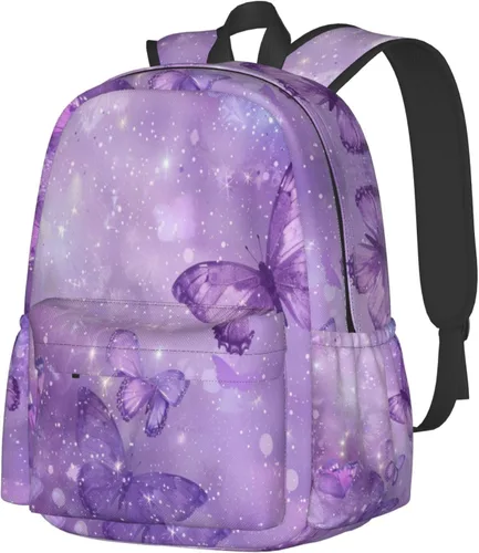 Vista 20 de SUPLUCHOM Mochila escolar vintage con hojas mágicas de hongos y bosques, mochila casual para hombres y mujeres, bolsa de poliéster para laptop