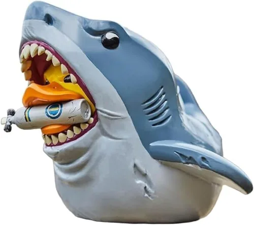 Vista 10 de TUBBZ Figura coleccionable de pato de goma de vinilo de Bruce The Shark de edición en caja, producto oficial de Jaws, TV, películas y videojuegos