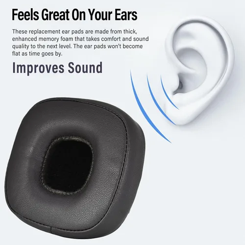 Vista 4 de Major IV - Almohadillas de repuesto compatibles con auriculares Marshall Major 4 Major IV, almohadillas de espuma viscoelástica