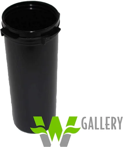 Vista 3 de W Gallery 75 Black 60 Dram Reversible Cap – Frascos herméticos a prueba de olores – Botellas de plástico de grado médico para píldoras, hierbas