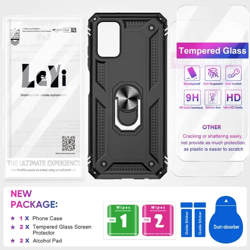 Vista 7 de LeYi para Samsung Galaxy A03S Funda de teléfono, Funda Samsung AO3S con [Paquete de 2] Protector de pantalla, [Calidad militar] Funda protectora