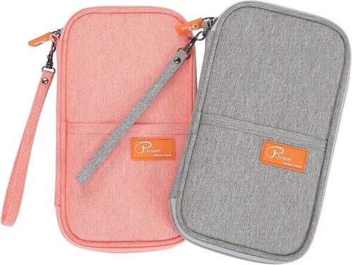 Vista 38 de VanFn Cartera RFID para pasaporte de viaje, soporte para pasaporte familiar, organizador de documentos de viaje serie P.Travel (nailon, gris)