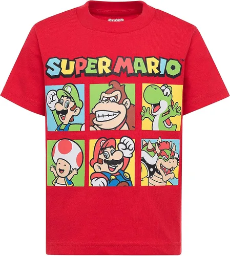Vista 4 de SUPER MARIO Nintendo Boys - Paquete de 3 camisetas Luigi Bowser Yoshi Toad Donkey Kong