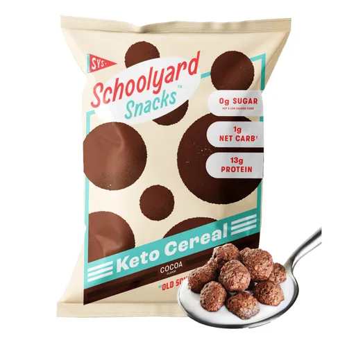 Vista 9 de Schoolyard Snacks Keto Cereal – Rollo de Canela 12g Proteína, Bajo en Carbohidratos, Bajo en Azúcar, Bajas Calorías Sin Gluten, Sin Granos, Apto