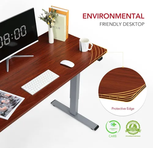 Vista 5 de SANODESK Escritorio eléctrico de pie de altura ajustable de 48 x 24 pulgadas, escritorio de pie con tablero de empalme para mesa de computadora