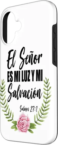 Vista 2 de Funda para iPhone 16 El Señor Es Mi Luz Biblia Cristiana Española Biblia Cristiana