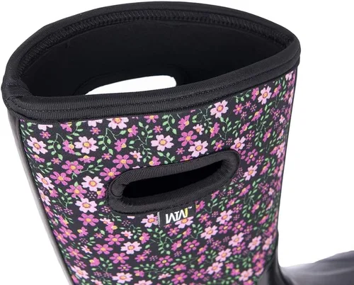 Vista 6 de WTW - Botas de lluvia que llegan a media pantorrilla para mujer, impermeables, aisladas, de neopreno, botas para cacería, botas de jardín, botas