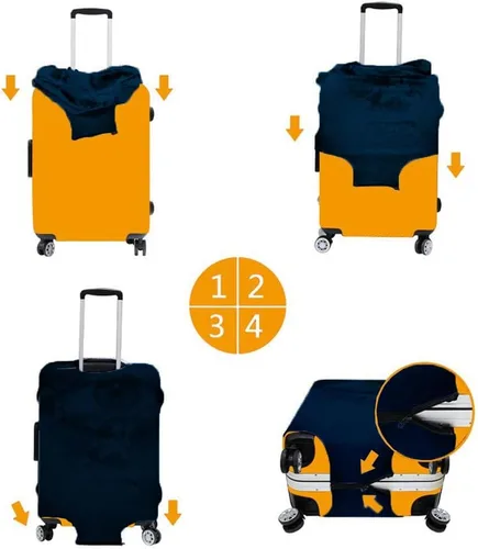 Vista 6 de HW Funda de equipaje de viaje con patrón colorido 3D para mujer de 18 a 30 pulgadas, 02